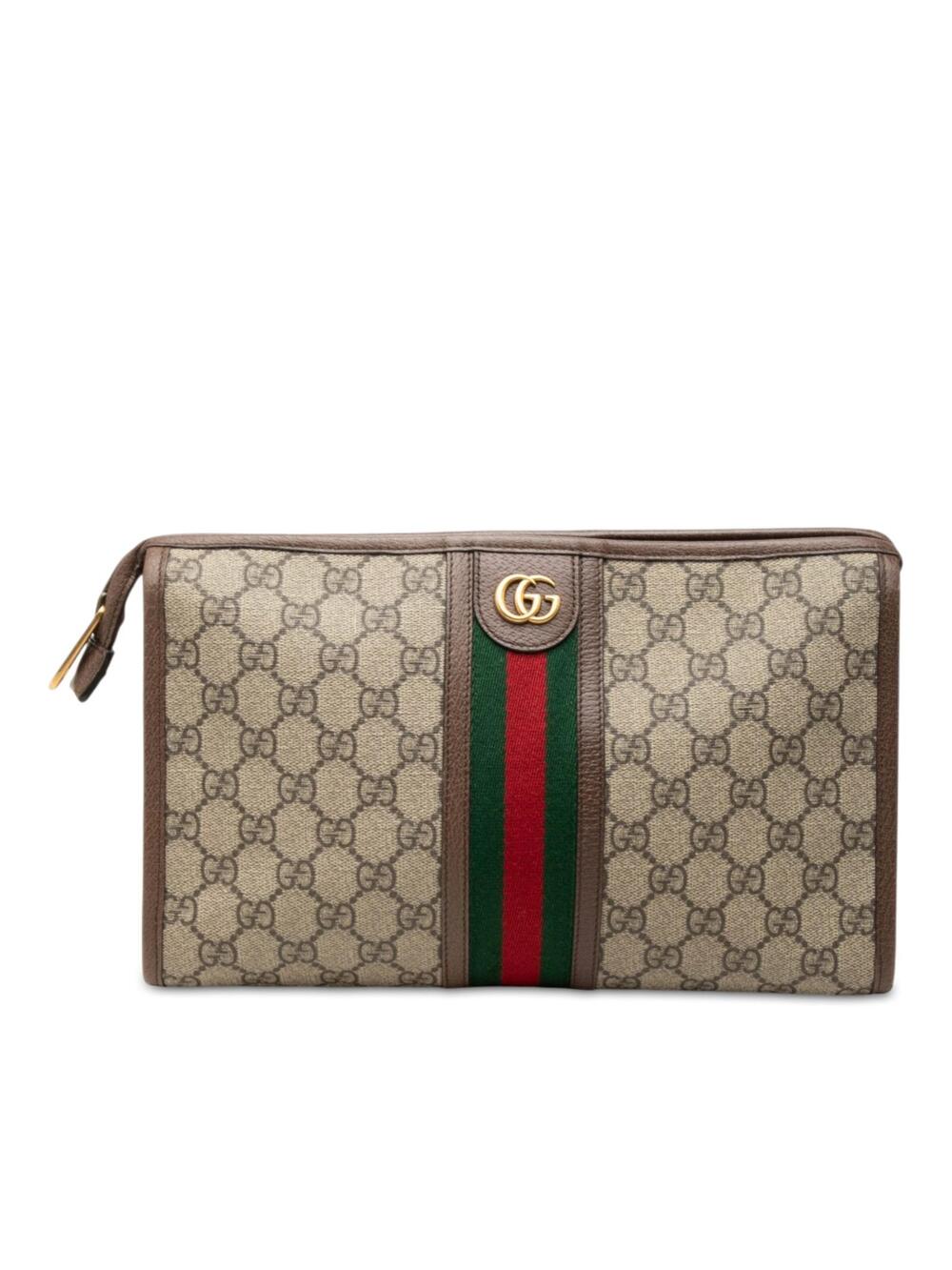 Gucci Gg Supreme Web Ophidia Clutch #362231G61B